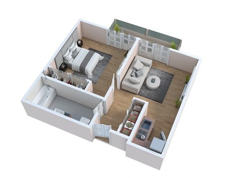 3D floor plan at The Laurel at Mountain View